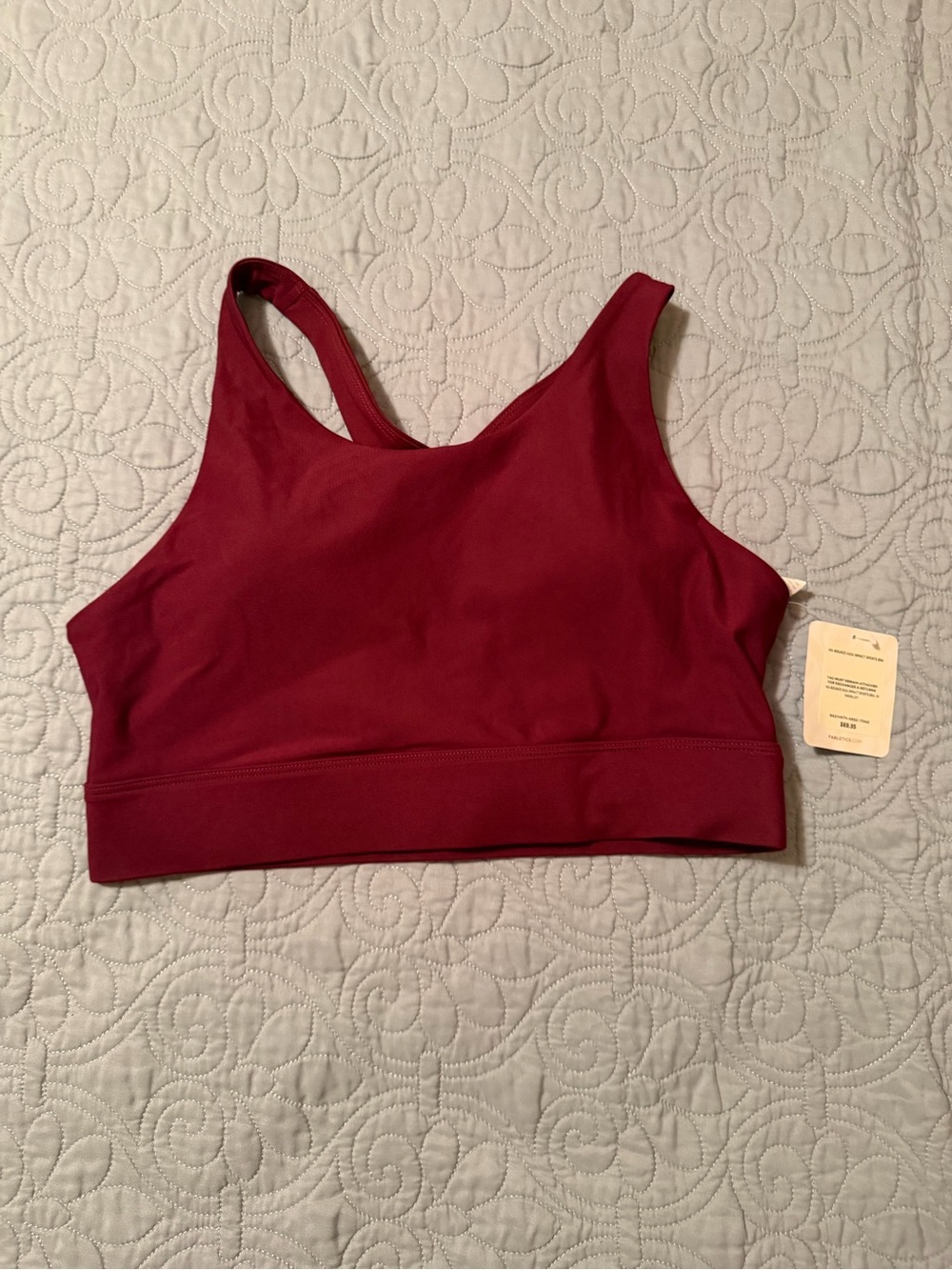 Fabletics No-Bounce High Impact Sports Bra Merlot Size M NWT $69.95